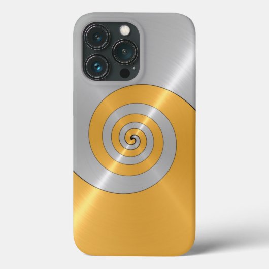 Silver and Gold Stainless Shiny Metal Look Case Ma (Rückseite)