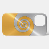 Silver and Gold Stainless Shiny Metal Look Case Ma (Rückseite (Horizontal))