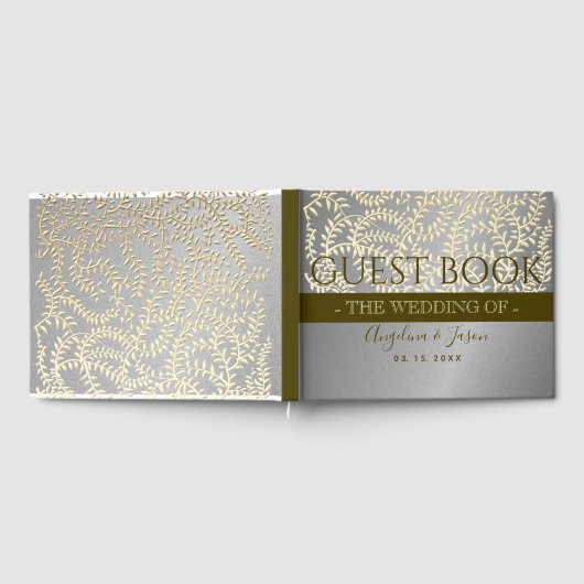 Silver and Gold Wedding Gästebuch (Voll)