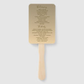 Silver and Gold Wedding Program Fächer (Rückseite)