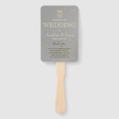 Silver and Gold Wedding Program Fächer (Vorderseite)
