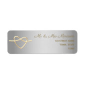 Silver and Gold Wedding Rücksendeadresse (Vorne)
