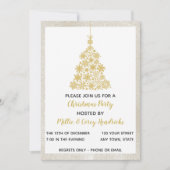 Silver and Gold Weihnachten Einladung (Vorderseite)