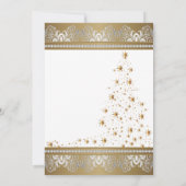 Silver and Gold Weihnachtsbaum Einladung (Rückseite)
