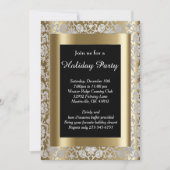 Silver and Gold Weihnachtsbaum Einladung (Vorderseite)