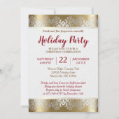 Silver and Gold Weihnachtsbaum Einladung (Vorderseite)