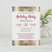 Silver and Gold Weihnachtsbaum Einladung (Stehend Vorderseite)