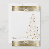 Silver and Gold Weihnachtsbaum Einladung (Rückseite)