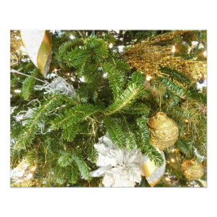 Silver and Gold Weihnachtsbaum I Urlaub Fotodruck