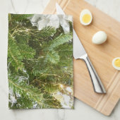 Silver and Gold Weihnachtsbaum I Urlaub Geschirrtuch (Viertel Falte)