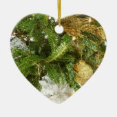 Silver and Gold Weihnachtsbaum I Urlaub Keramik Ornament (Vorne)