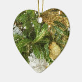 Silver and Gold Weihnachtsbaum I Urlaub Keramik Ornament (Links)