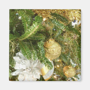 Silver and Gold Weihnachtsbaum I Urlaub Magnet