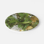 Silver and Gold Weihnachtsbaum I Urlaub Pappteller (Schrägansicht)