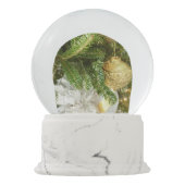 Silver and Gold Weihnachtsbaum I Urlaub Schneekugel (Rückseite)