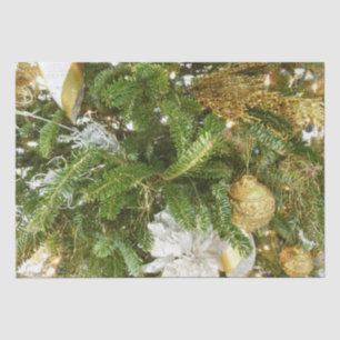 Silver and Gold Weihnachtsbaum I Urlaub Seidenpapier