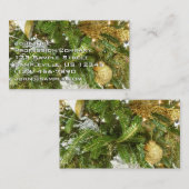 Silver and Gold Weihnachtsbaum I Urlaub Visitenkarte (Vorne/Hinten)