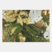 Silver and Gold Weihnachtsbaum II Urlaub Geschenkpapier Set (Vorderseite)