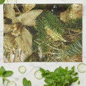 Silver and Gold Weihnachtsbaum II Urlaub Geschirrtuch (Gefaltet)