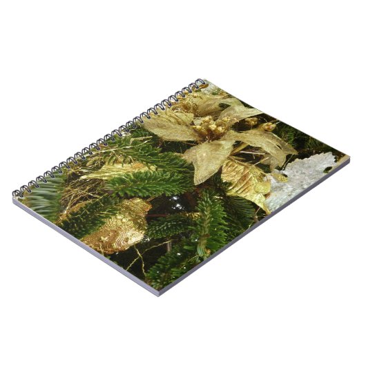 Silver and Gold Weihnachtsbaum II Urlaub Notizblock (Linke Seite)