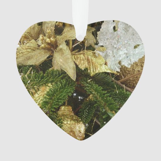 Silver and Gold Weihnachtsbaum II Urlaub Ornament (Vorderseite)