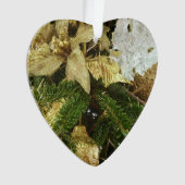 Silver and Gold Weihnachtsbaum II Urlaub Ornament (Vorderseite)