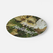 Silver and Gold Weihnachtsbaum II Urlaub Pappteller (Schrägansicht)