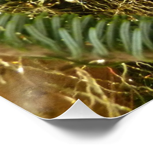 Silver and Gold Weihnachtsbaum II Urlaub Poster (Ecke)