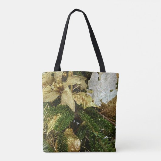 Silver and Gold Weihnachtsbaum II Urlaub Tasche (Rückseite)