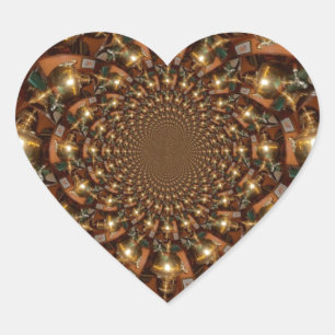 Silver and GoldElegante Teekultur - Vintag Samov Herz-Aufkleber