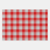 Silver and Guardsman Red Plaid Geschenkpapier Set (Vorderseite)