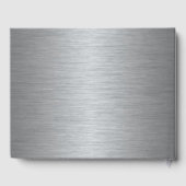 Silver and Lila Monogram Wedbook Gästebuch (Rückseite)