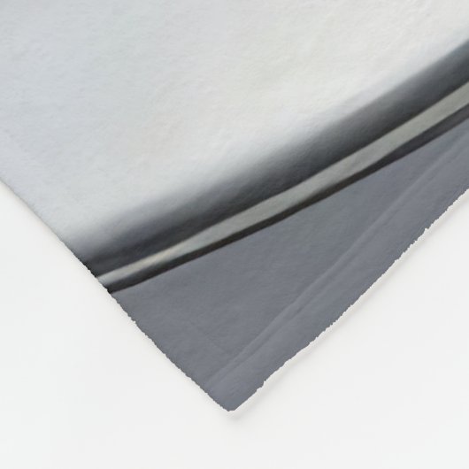 Silver And Navy Fluid Waves Abstract Modern Design Fleecedecke (Ecke)