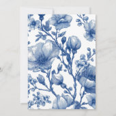 Silver And Navy Wedding Einladung (Rückseite)