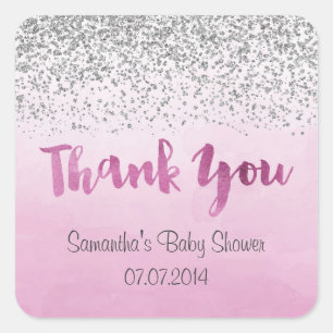 Silver and Pink Danke Stickers