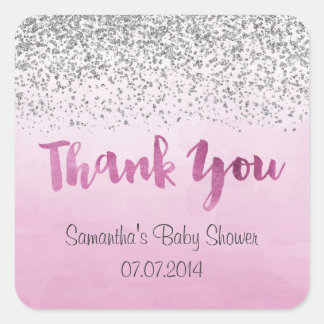 Silver and Pink Danke Stickers