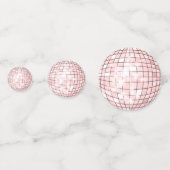 Silver and Pink Disco Ball Confetti Konfetti (Vorderseiten)