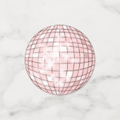Silver and Pink Disco Ball Confetti Konfetti (Klein Vorderseite)