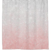 Silver and Pink Glitter Schatten Luxury Design Duschvorhang (Vorderseite)