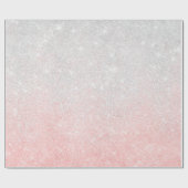 Silver and Pink Glitter Schatten Luxury Design Geschenkpapier (Flach)