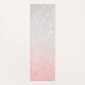 Silver and Pink Glitter Schatten Luxury Design Yogamatte (Vorderseite)