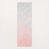 Silver and Pink Glitter Schatten Luxury Design Yogamatte (Rückseite)