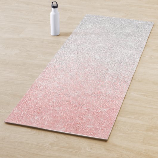 Silver and Pink Glitter Schatten Luxury Design Yogamatte (Beispiel)