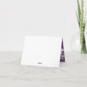 Silver and Purple Damask II Thank You Card Dankeskarte (Rückseite)