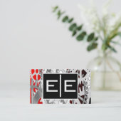 Silver and Red Engineering Gears Visitenkarte (Stehend Vorderseite)