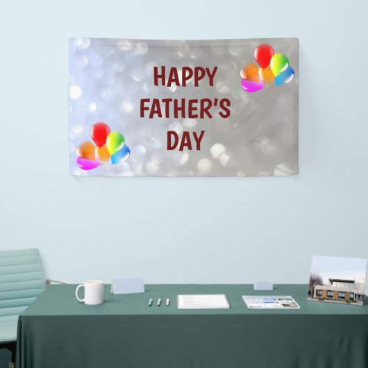 Silver and Red Happy Vatertag Banner (Messeveranstaltung)