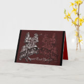 Silver and Red Mittelalterliche Ritter Grußkarte Karte (Gelbe Blume)