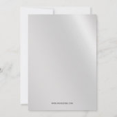 Silver and Red Rentier Feiertag Einladung (Rückseite)