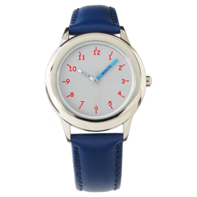 Silver and Red Revolutional Armbanduhr (Vorderseite)