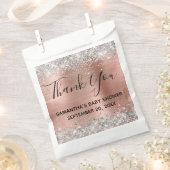 Silver and Rose Gold Foil Baby Dusche Vielen Dank Geschenktütchen (Ausgeschnitten)